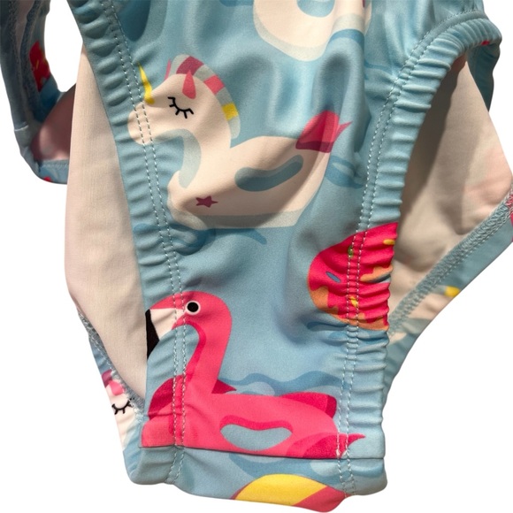 NEW Argyle Grant Swim Brief S Italian Fabric Donut Unicorn Flamingo Blue Beach - Picture 9 of 12